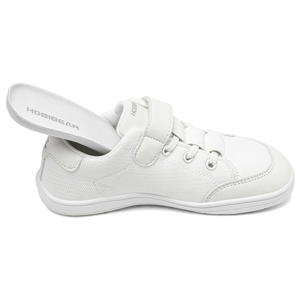 HOBIBEAR Kids Barefoot Shoes – Wide Toe Minimalist Sneakers for Boys & Girls, Lightweight Hook Loop, Mesh & Artificial Leather