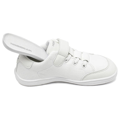 HOBIBEAR Kids Barefoot Shoes – Wide Toe Minimalist Sneakers for Boys & Girls, Lightweight Hook Loop, Mesh & Artificial Leather