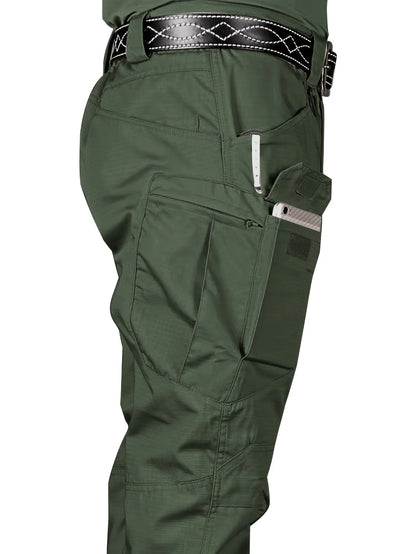 Men's Outdoor Tactical Pants — Multi-Pocket, Water-Repellent, Wear-Resistant Hiking & Sweatpants