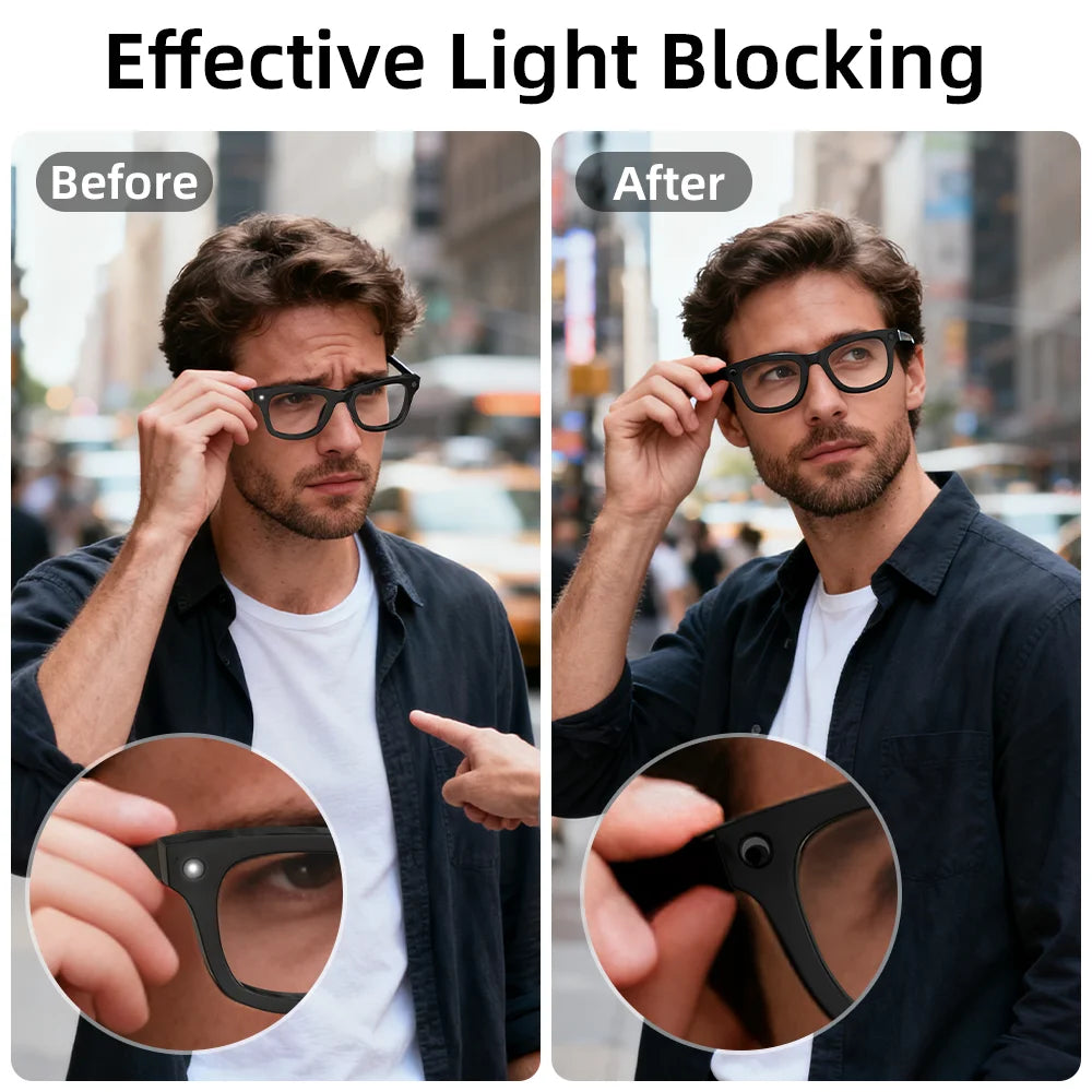 HIBLOKS LED Light Blocking Stickers – Compatible with Ray-Ban & Oakley Meta Smart Glasses (Wayfarer, Skyler, Headliner Gen 2, HSTN)
