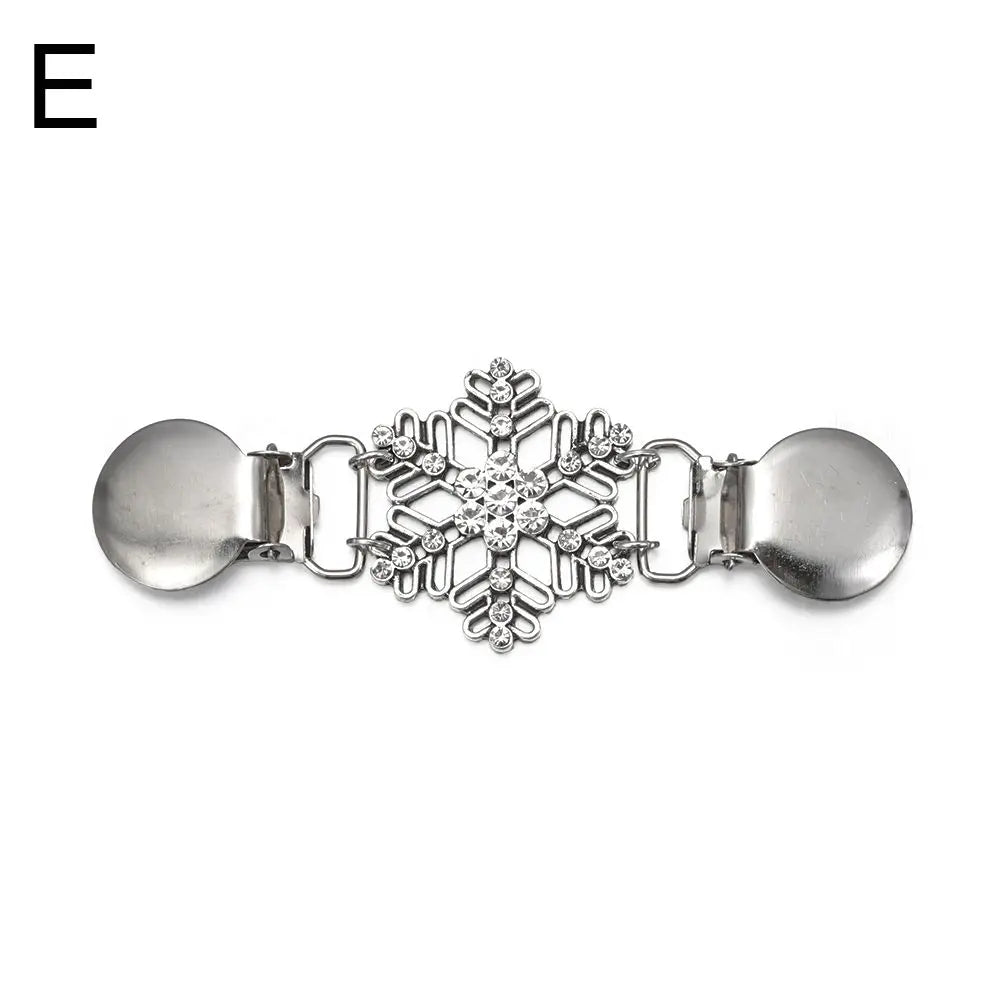 Retro Rhinestone Sweater Shawl Clasp - Antique Flower Duck Mouth Clothing Pin For Cardigans And Shirts