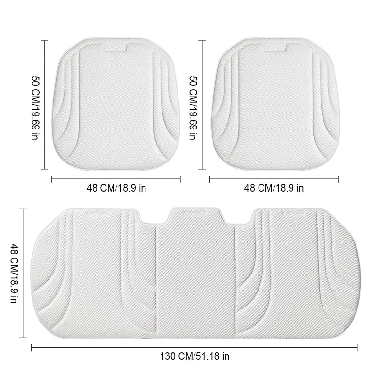 LEIBOO Breathable Car Seat Cushion - Universal Summer Seaweed Fiber Seat Protector with Non-Slip, Wear-Resistant Design
