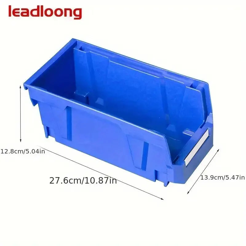 LEADLOONG V3 Garage Storage Box – 12PC Organizer Bins 11x5x5inch for Screws, Hardware & Workshop Supplies