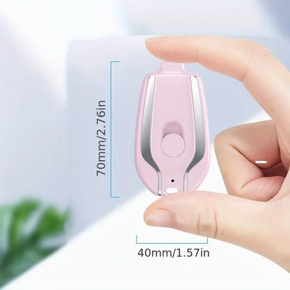 Mini Keychain Power Bank 2000mAh – Portable Emergency Charger for iPhone 12/13/14, Samsung & Xiaomi, Compact USB Power Bank Travel Battery