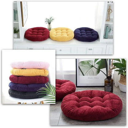 Inyahome Round Floor Cushion – Large Meditation Pillow for Kids & Adults, Yoga & Seating
