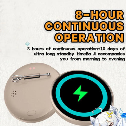 Dynamic Electronic Anime Badge - Touch-Control Digital Display for Photos, GIFs & Videos