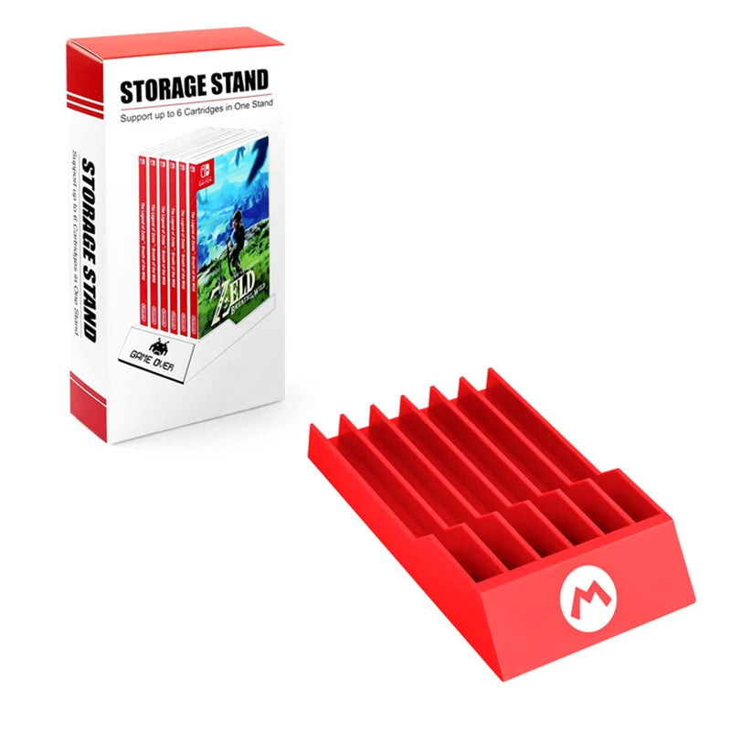6-Slot Game Card Storage Stand for Nintendo Switch/Lite/OLED – Compatible Base Holder for Physical Game Cards