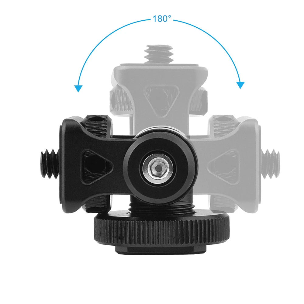 Minifocus Cold Shoe Monitor Holder – Adjustable 180° Tilt Mount for Camera Field Monitors & Microphones