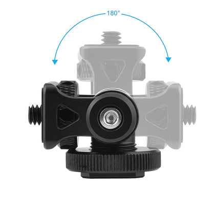 Minifocus Cold Shoe Monitor Holder – Adjustable 180° Tilt Mount for Camera Field Monitors & Microphones
