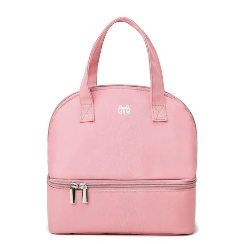 Insulated Double-Layer Mommy Bag — Large Capacity Travel & Picnic Baby Food Handbag
