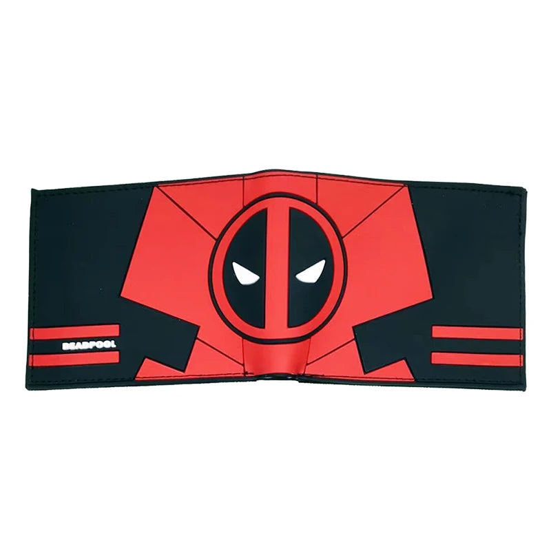 Marvel Comics Deadpool Wallet – PVC Short Purse with Coin Pocket for Men & Women
