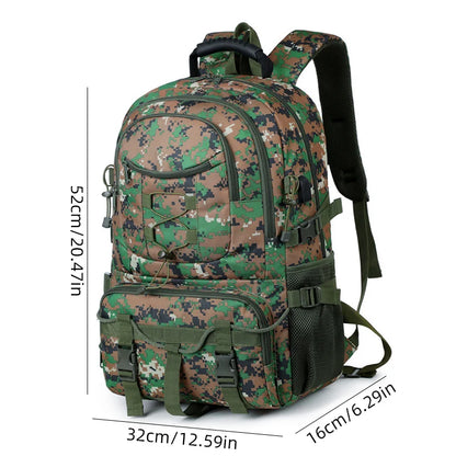 USB Tactical Camping Backpack – Large Multi-Functional Hiking, Trekking & Laptop Rucksack for Outdoor Travel and Sports