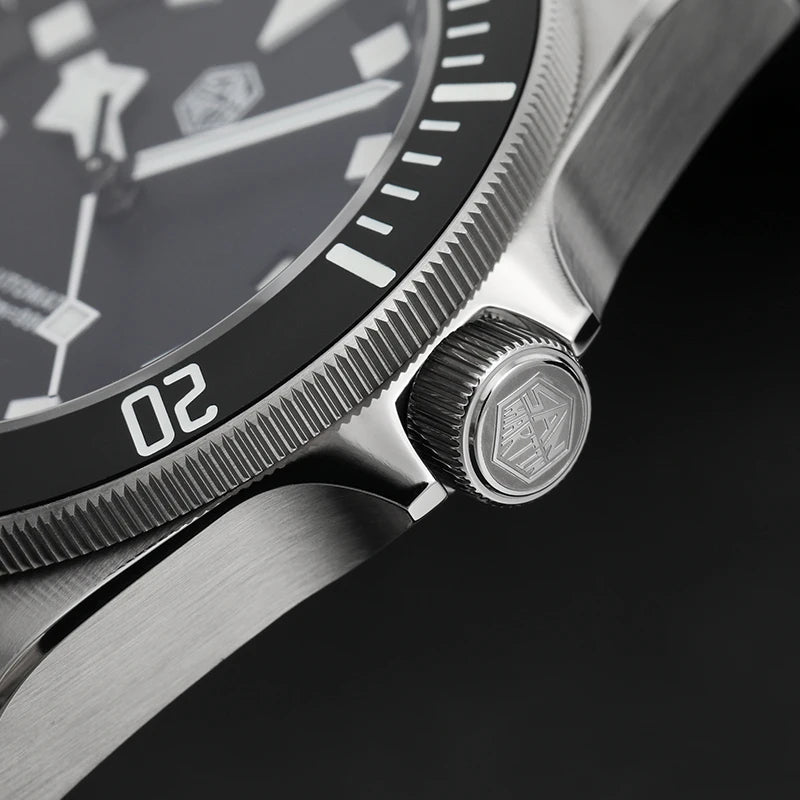 San Martin SN0121T Titanium Diving Watch – NH35 Automatic, Grade 2 Titanium, 120-Click Bezel, 300M Waterproof Wristwatch