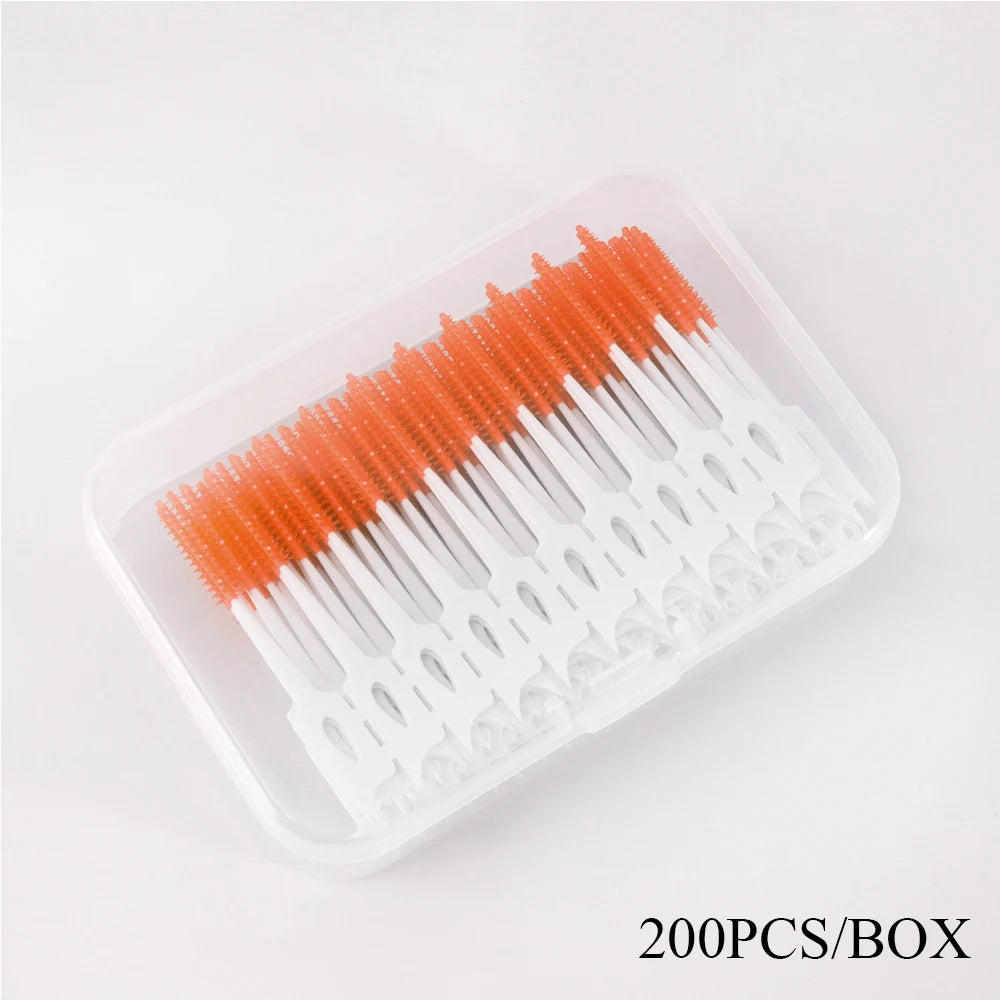 200-Piece Dental Floss Picks Set - Interdental Cleaning Tools for Daily Oral Hygiene and Dental Care