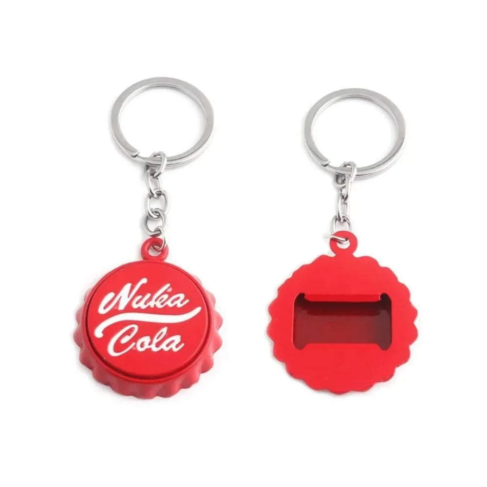 Cola Bottle Cap Keychain - Mini Bottle Opener Key Ring for Men & Women, Car & Bag Accessory