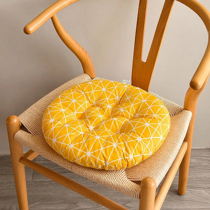 40x40cm Round Dining Chair Cushion – Thickened Non-Slip Seat Pad, 10 Luxurious Styles for Students, Office & Canteen