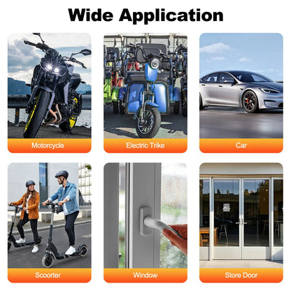 Awapow Wireless 110dB Vibration Bike Alarm with Remote Anti-Theft Home & Window Security