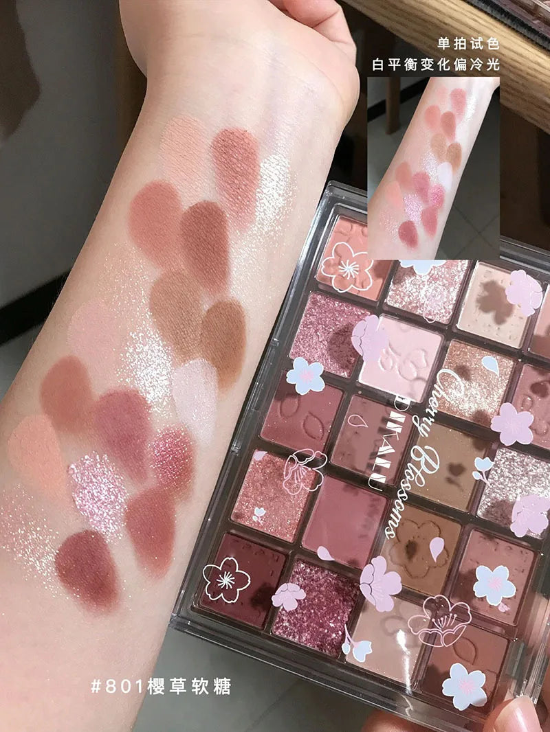 20-Color Matte Eyeshadow Palette – Long-Lasting Korean Makeup for Women’s Eye Cosmetics