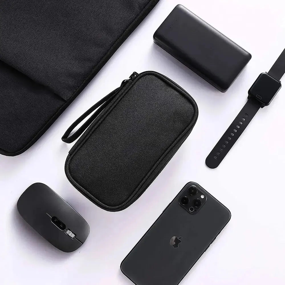 Waterproof Travel Cable Organizer Bag – Portable Double-Layer Storage Pouch for Cables & Chargers