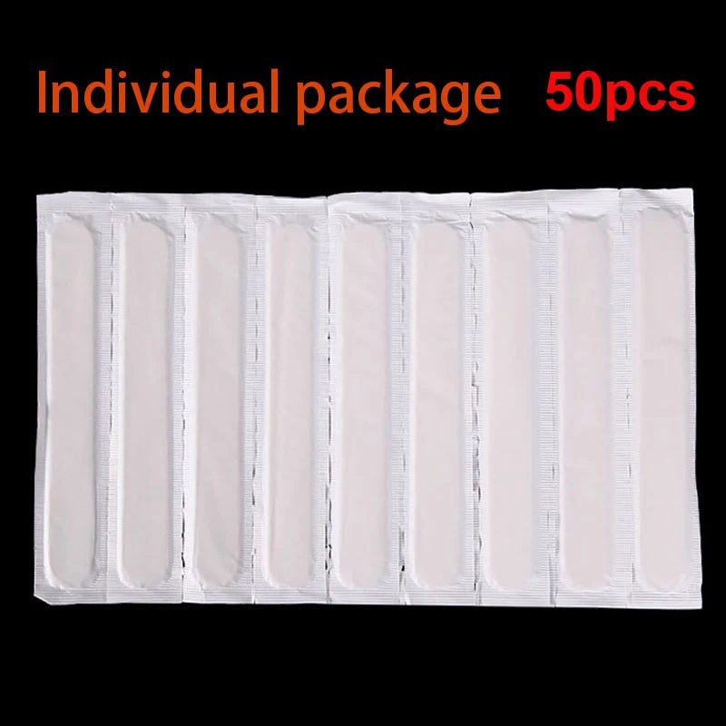 50/100PCS Disposable Tattoo Waxing Sticks - Wooden Tongue Depressor with Independent Sterilization Package