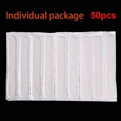 50/100PCS Disposable Tattoo Waxing Sticks - Wooden Tongue Depressor with Independent Sterilization Package