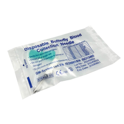 50pcs Disposable Butterfly Blood Collection Needles — Double Wing Type for Pets, Cats & Dogs, Animal Care Supplies
