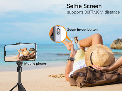 Vlog Selfie Monitor Screen for Phone – Rear Camera Display with MagSafe Magnetic Mount and Wireless Connection for Live Streaming