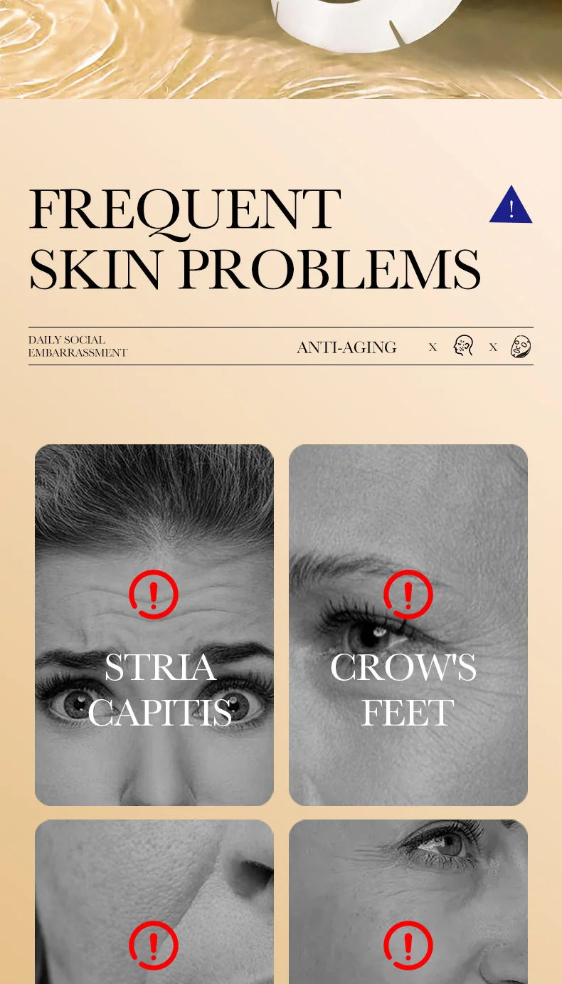 10PCS Collagen Anti-Wrinkle Facial Masks – Korean Skincare for Anti-Aging, Firming, Moisturizing & Brightening