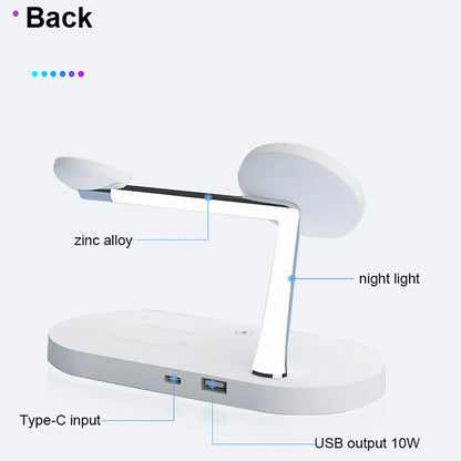 3-in-1 Magnetic Wireless Charger Stand: Fast Charging Station for iPhone 12/13/14/15, Apple Watch 9/8/7/6/5, Airpods 2/3 Pro
