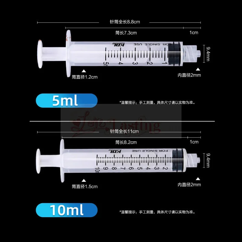 20pcs Luer Lock Plastic Syringes (1ML-100ML) - Nutrient Syringe Tools, Sampler & Measure Parts