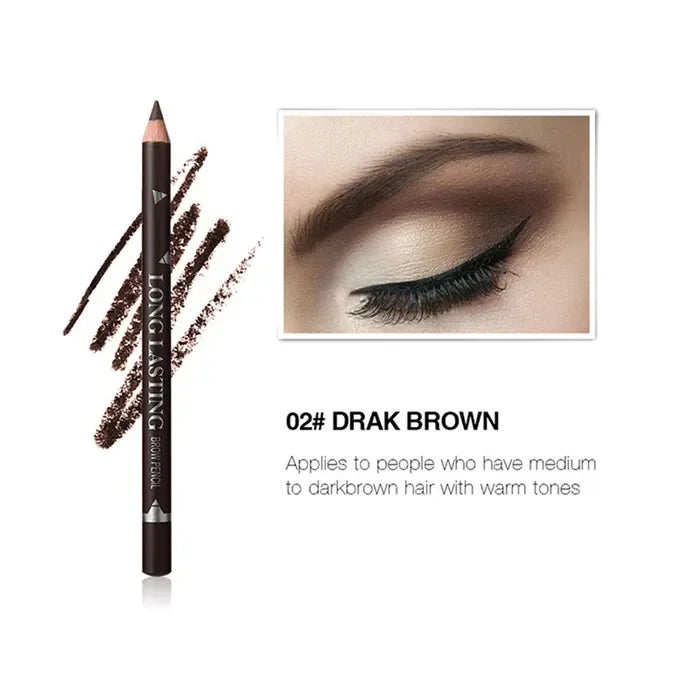 12-Pcs Waterproof Eyebrow Pencil Set – Precise Long-Lasting Brow Definer in Black, Blonde & Brown Makeup