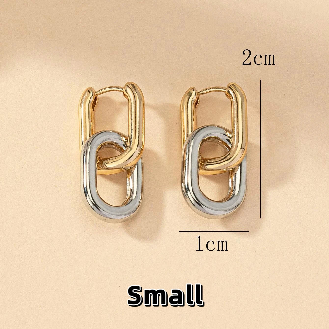 Stainless Steel Gold Geometric Square Hoop Earrings – Punk Hip-Hop Huggie Jewelry for Women Party Fashion