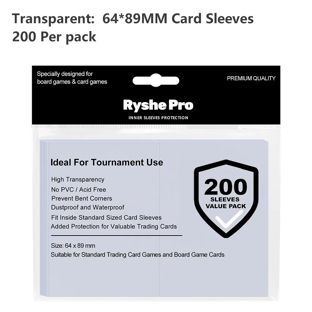 100Pcs 66×91mm Trading Card Sleeves - Soft Penny Sleeves for MTG, Yu-Gi-Oh! & Baseball Cards