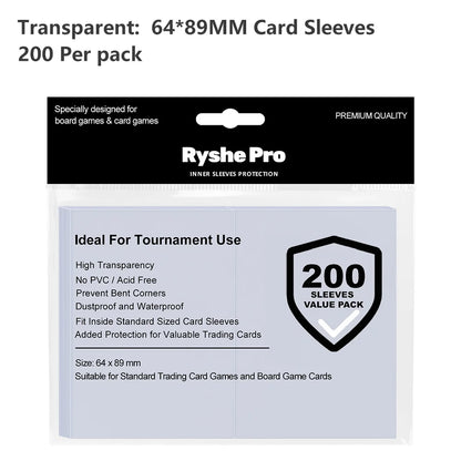 100Pcs 66×91mm Trading Card Sleeves - Soft Penny Sleeves for MTG, Yu-Gi-Oh! & Baseball Cards