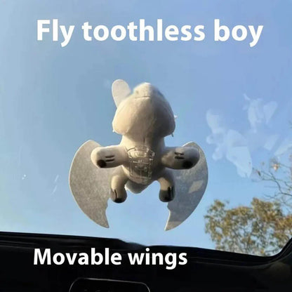 2025 Plush Car Accessory — 20/27/35CM Removable Buckle Little Dragon Toy with Movable Wings, Boys Gift (No Battery)