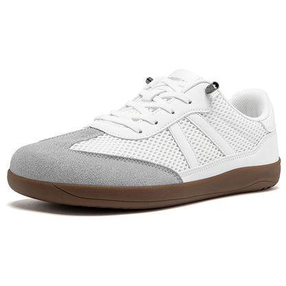 HOBIBEAR Unisex Wide-Width Mesh Sneakers - Adjustable Slip-On Retro Walking Shoes for Men and Women