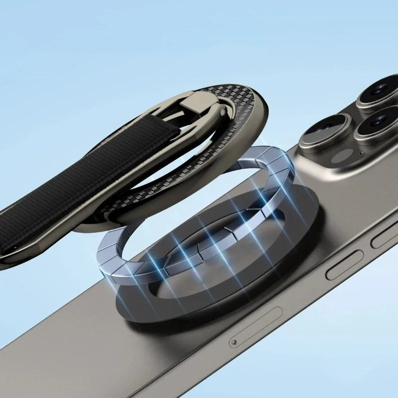 MagSafe Phone Grip Holder - 4-in-1 Rotatable Magnetic Phone Stand Strap Compatible with iPhone 15/14/13/12