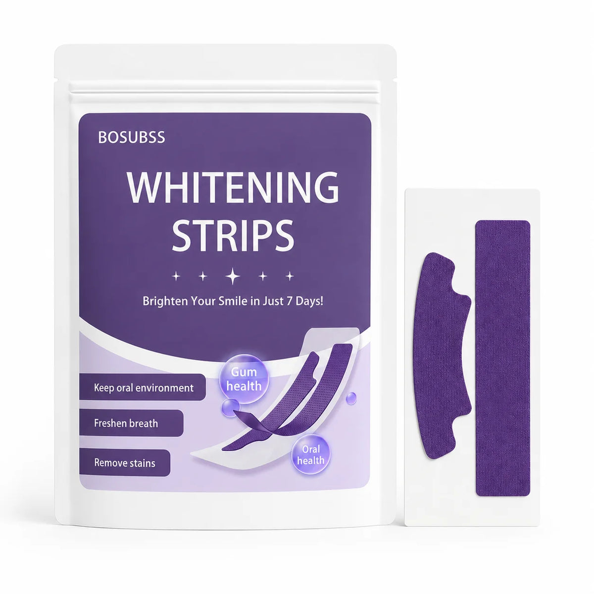 Oral Beauty Smile Strips - Easy-to-Use Daily Smile Care Patches for Your At-Home Beauty Routine