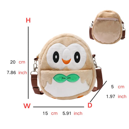 Pokémon Plush Backpack — Gengar, Mimikyu, Eevee, Snorlax, Charmander, Charizard, Mew, Rowlet Stuffed Toy Shoulder Bag for Kids & Gifts