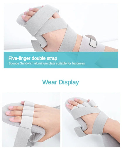 Adjustable Stroke Hand Brace — Finger and Wrist Support Splint for Night Use, Arthritis & Tendonitis Rehabilitation