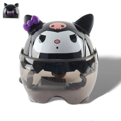 Cartoon Electric Car Helmet for Kids – Cute Half Helmet, Creative Safety Protective Gear for Children & Students