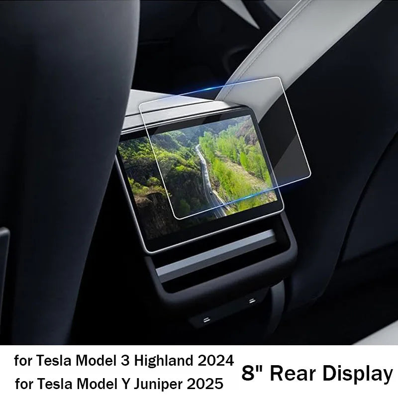Tempered Glass Screen Protector for Tesla Model 3 Highland & Model Y Juniper 2025 – Rear Center Control Touchscreen Film