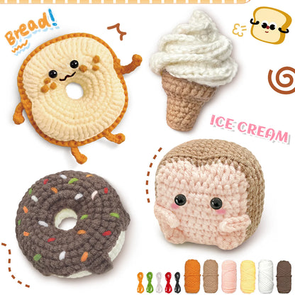 Animal Crochet Kit for Beginners - DIY Starter Set with Step-by-Step Knitting & Craft Supplies
