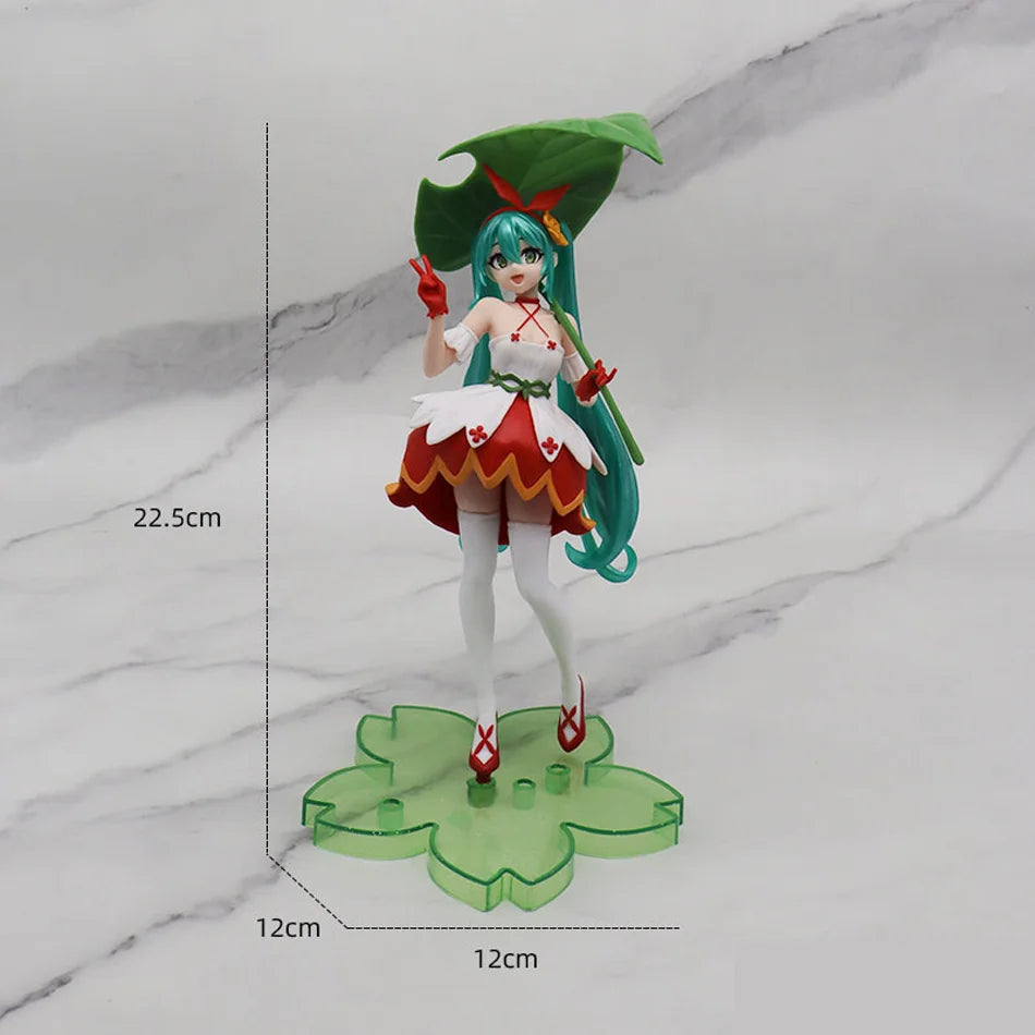 11cm Hatsune Miku Desktop Action Figure – Cute Neko T-Shirt Anime Figurine, Kawaii Girl Model Toy Gift