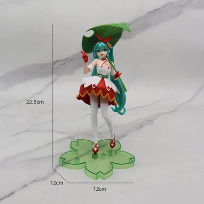 11cm Hatsune Miku Desktop Action Figure – Cute Neko T-Shirt Anime Figurine, Kawaii Girl Model Toy Gift