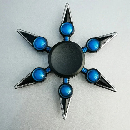 Creative Tri-Spinner Fidget Toy – Zinc Alloy Ninja Shuriken Sharingan Hand Spinner Stress Reliever for Kids
