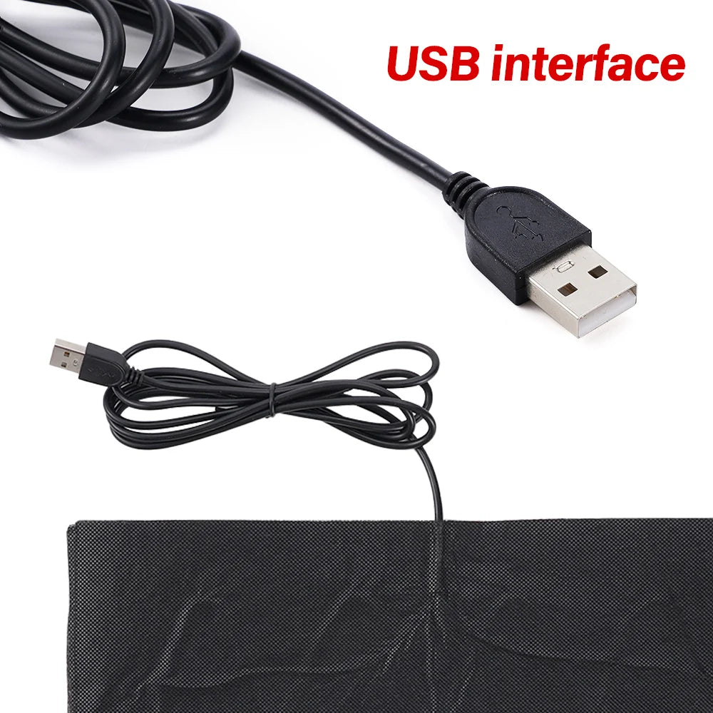 5V USB Carbon Fiber Heating Pad – Fast Electric Infrared Hand & Body Warmer for Winter