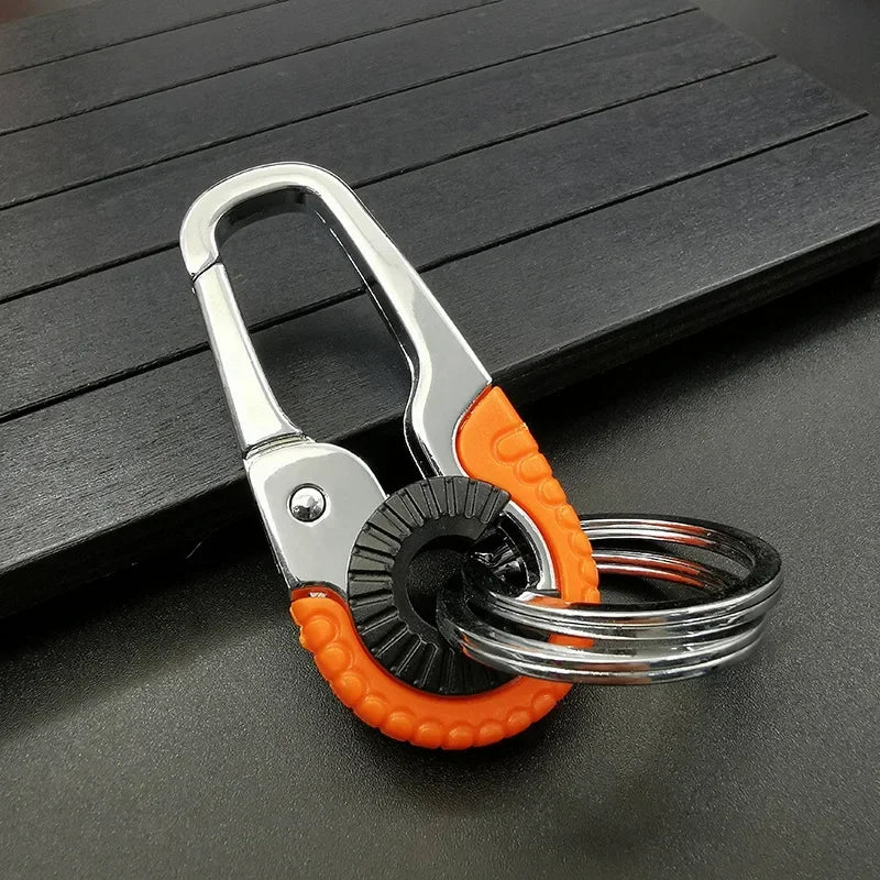 Men’s Stainless Steel Keychain Buckle – Carabiner Hook Key Ring for Outdoor & Car Accessories