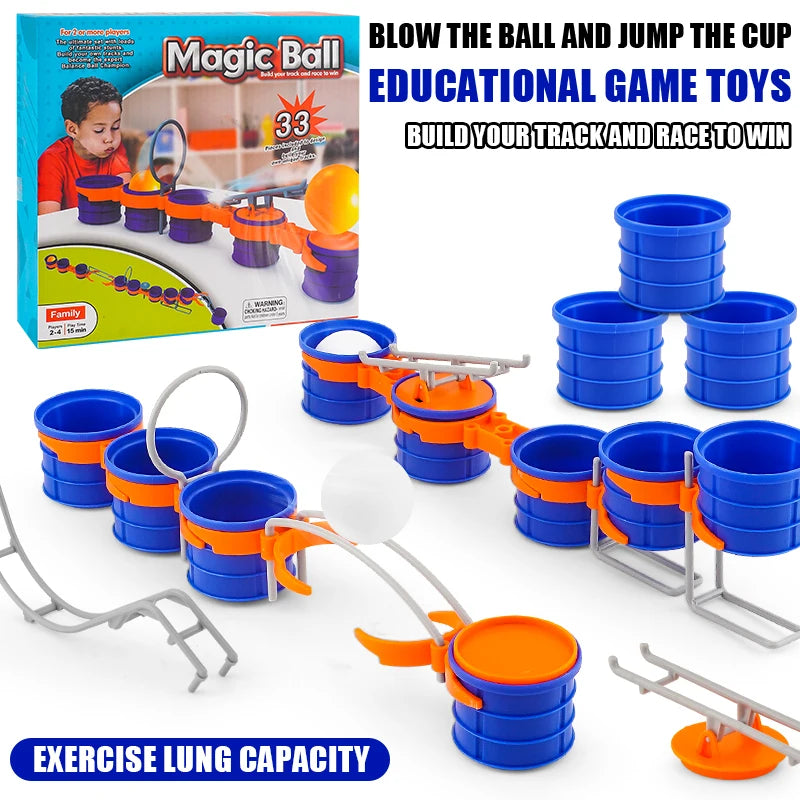 Children’s Cup Jump Ball Board Game — Lung Vitality & Sensory Exercise Toy for Parent-Child Fun, Boys & Girls