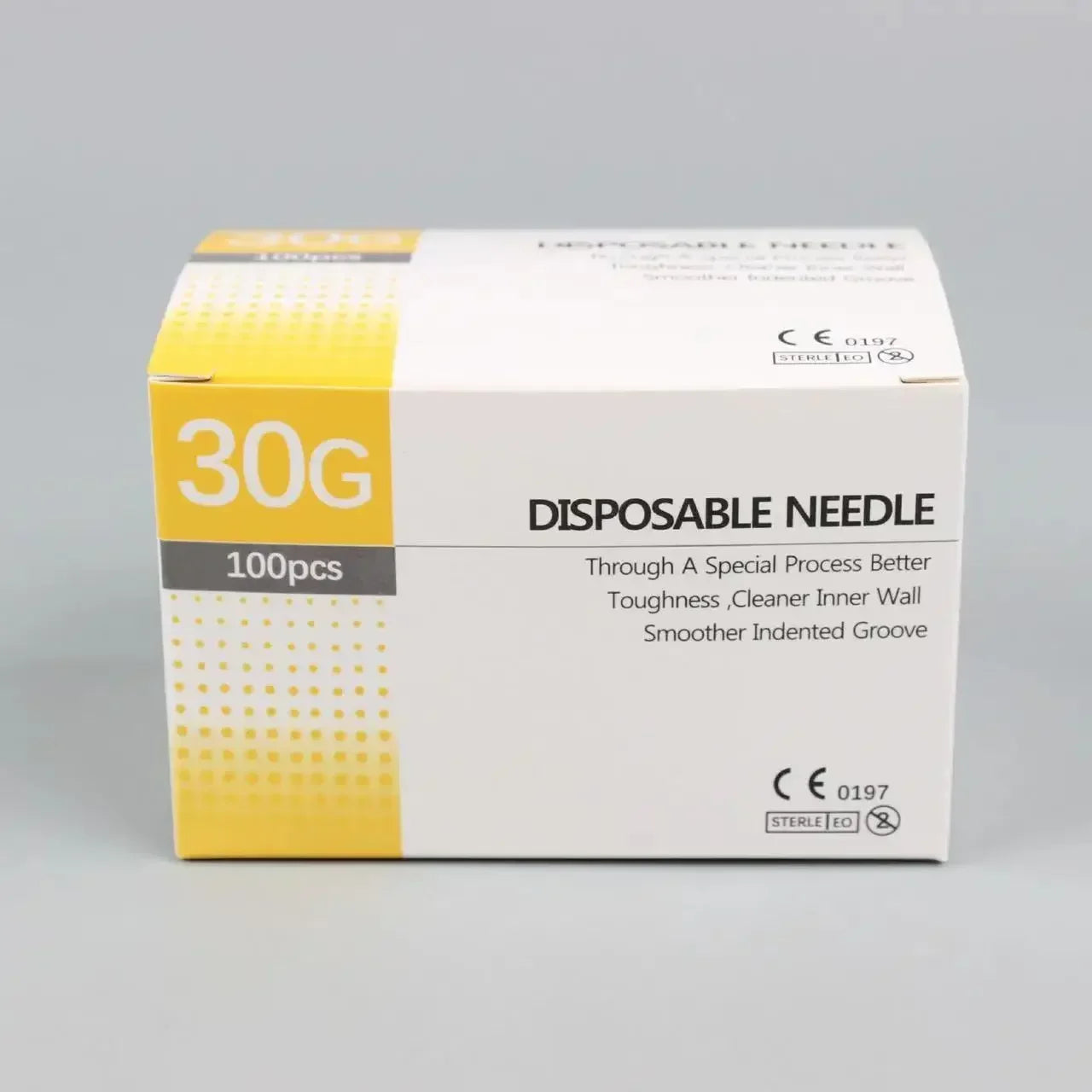 100PCS 30G Painless 4/6/13mm Ultrafine Transparent Syringe Needles with Clear Tip Cap - Beauty & Pharmaceutical Use